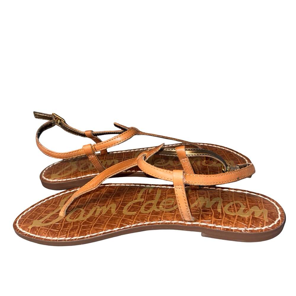 Sam Edelman Gigi Croc-Embossed Leather Thong Sandals Size 8M - Picture 3 of 8